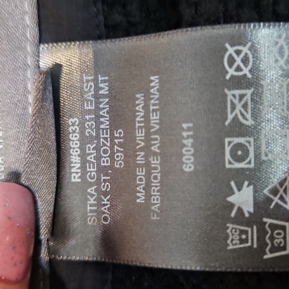 Sitka Men's Black Insulated Fleece Lined  Vest Size Xl - Picture 13 of 13